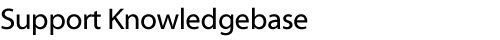 Support Knowledgebase